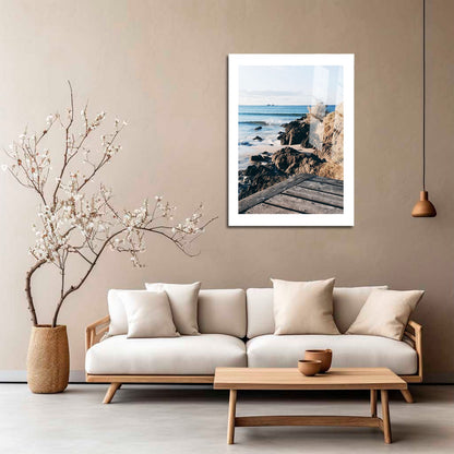 Wes Co Gallery Metal Poster Coastal Serenity at Dusk 16" x 24" Home Goods - Coastal Border or edge to edge Metal Art Print