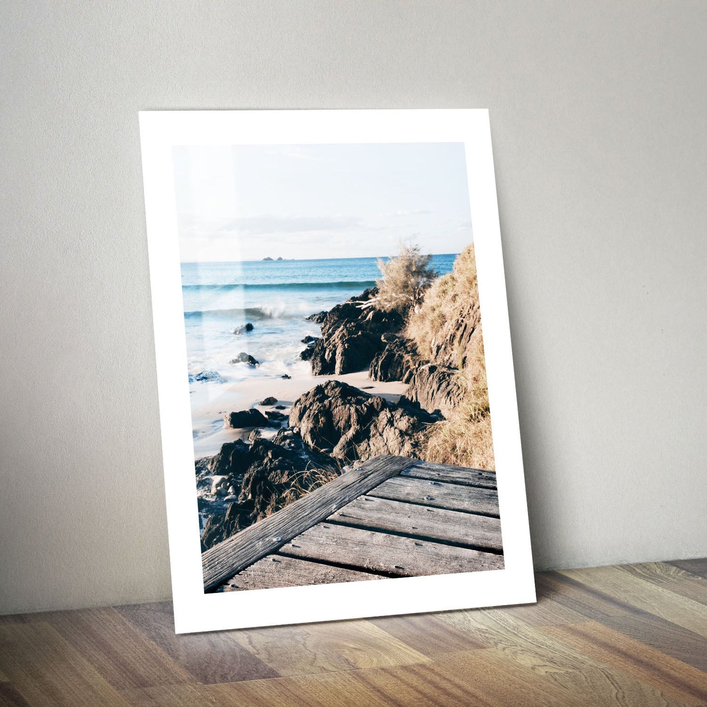 Wes Co Gallery Metal Poster Coastal Serenity at Dusk 24" x 36" Home Goods - Coastal Border or edge to edge Metal Art Print