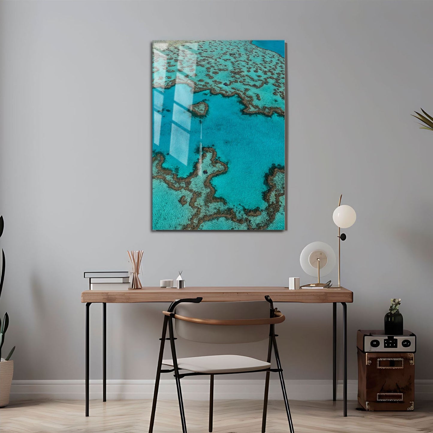 Wes Co Gallery Metal Poster Love Coral Reef 11" x 17" Home Goods - Coastal Border or edge to edge Metal Art Print