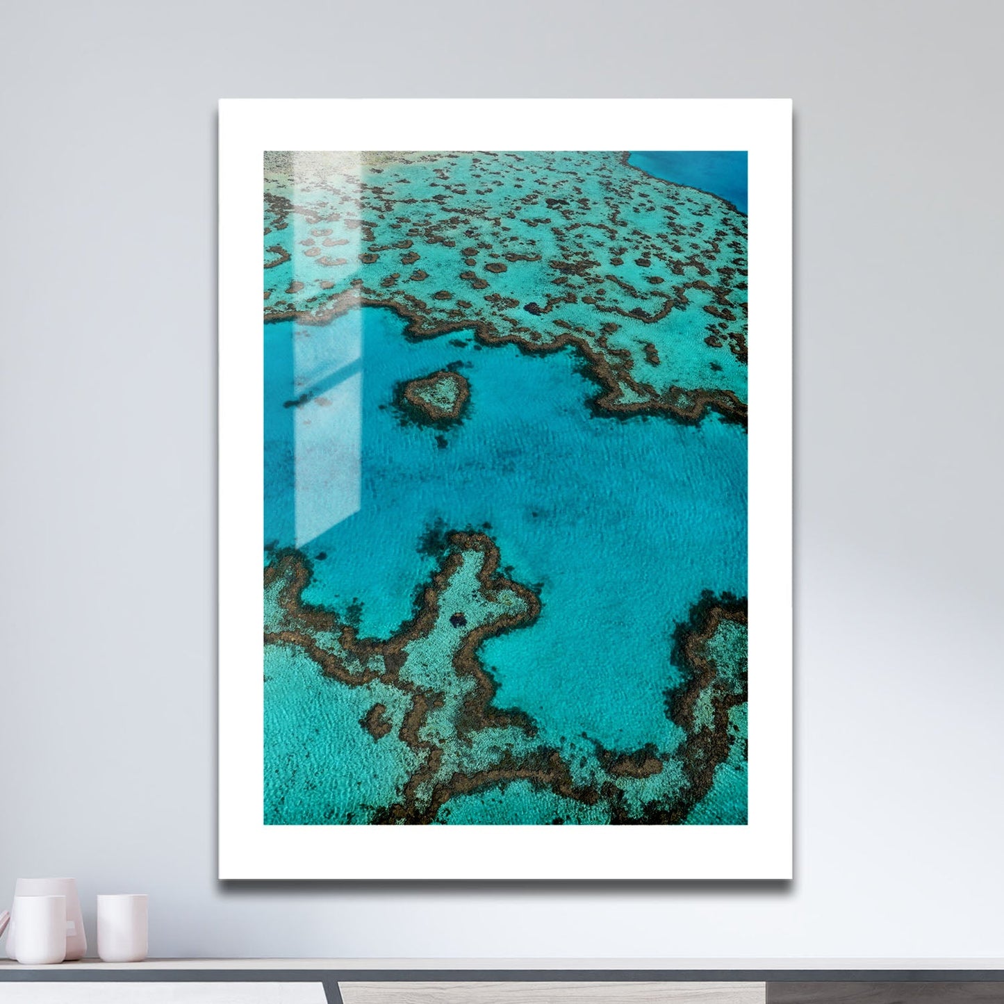 Wes Co Gallery Metal Poster Love Coral Reef 16" x 24" Home Goods - Coastal Border or edge to edge Metal Art Print