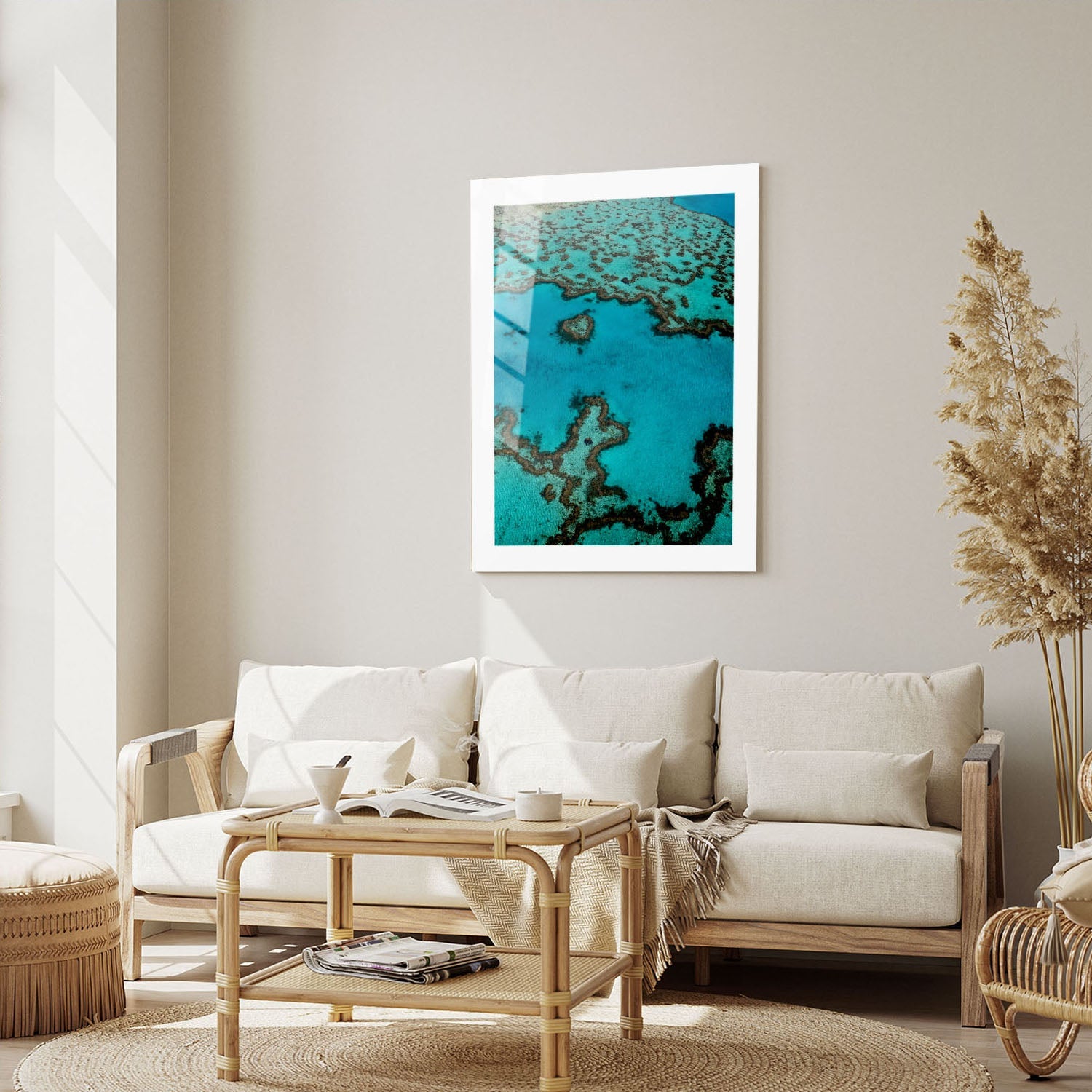 Wes Co Gallery Metal Poster Love Coral Reef 16" x 24" Home Goods - Coastal Border or edge to edge Metal Art Print