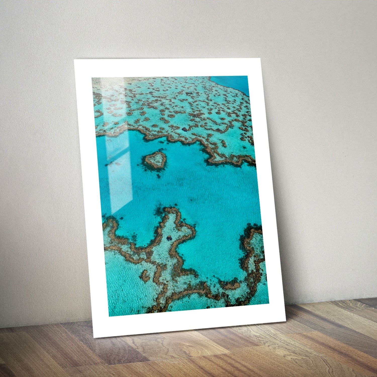 Wes Co Gallery Metal Poster Love Coral Reef 24" x 36" Home Goods - Coastal Border or edge to edge Metal Art Print