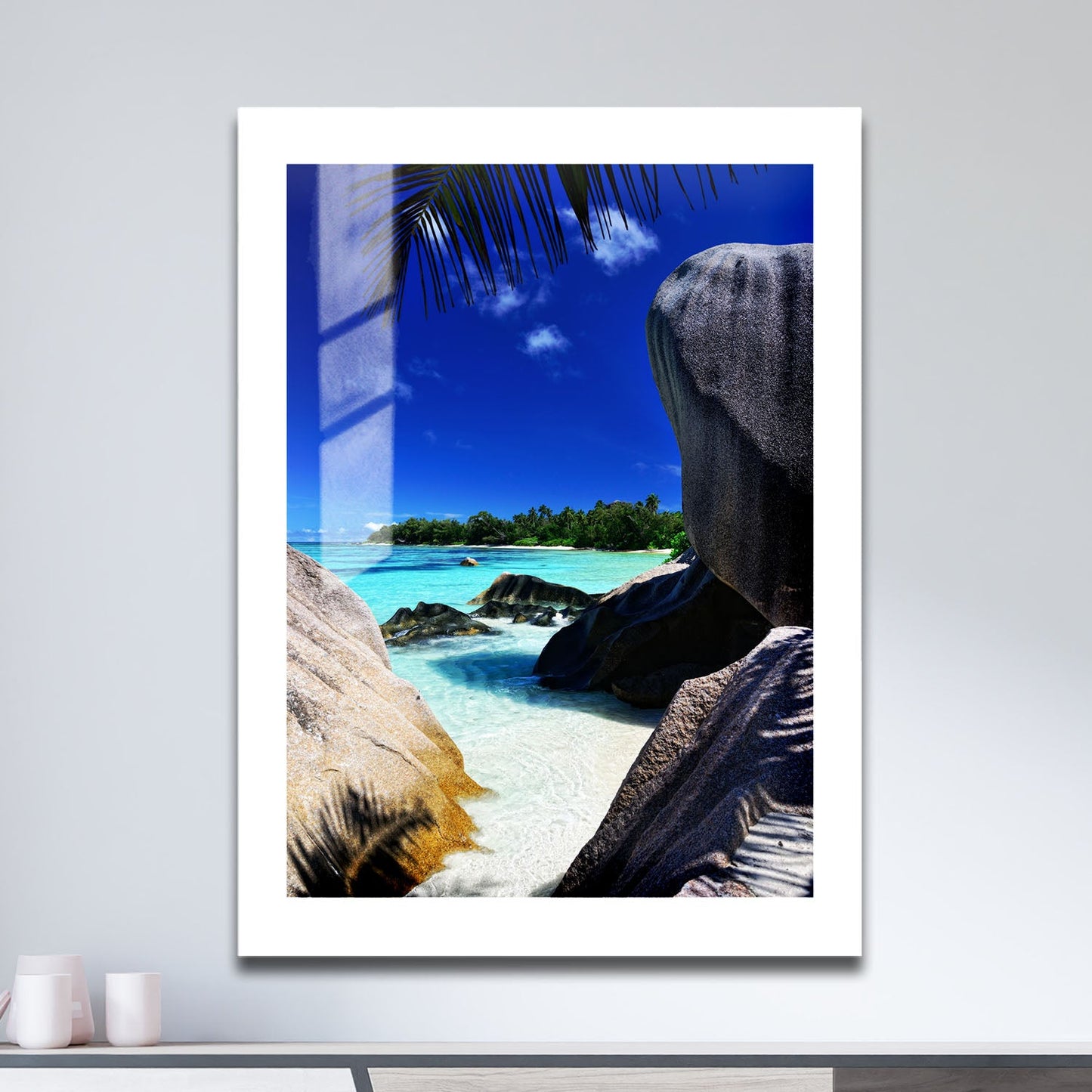 Wes Co Gallery Metal Poster Serene Coastal Escape 16" x 24" Home Goods - Coastal Border or edge to edge Metal Art Print