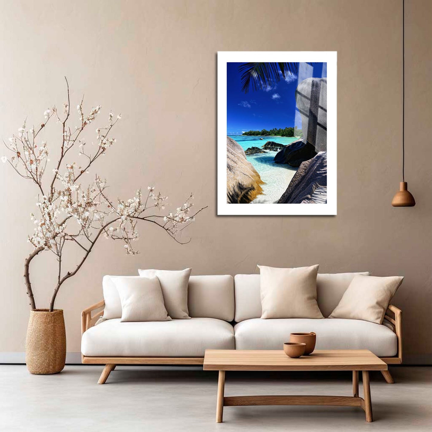 Wes Co Gallery Metal Poster Serene Coastal Escape 16" x 24" Home Goods - Coastal Border or edge to edge Metal Art Print