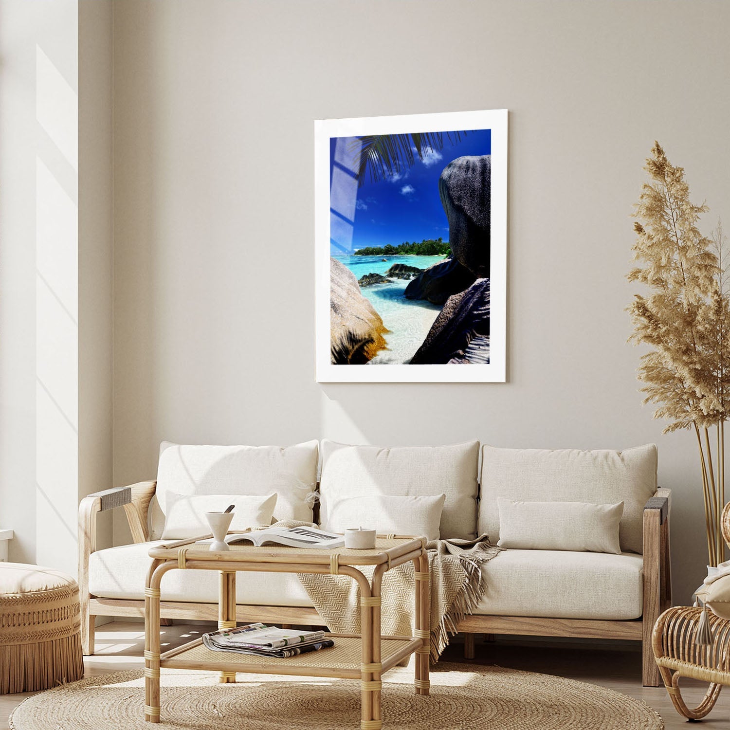 Wes Co Gallery Metal Poster Serene Coastal Escape 16" x 24" Home Goods - Coastal Border or edge to edge Metal Art Print