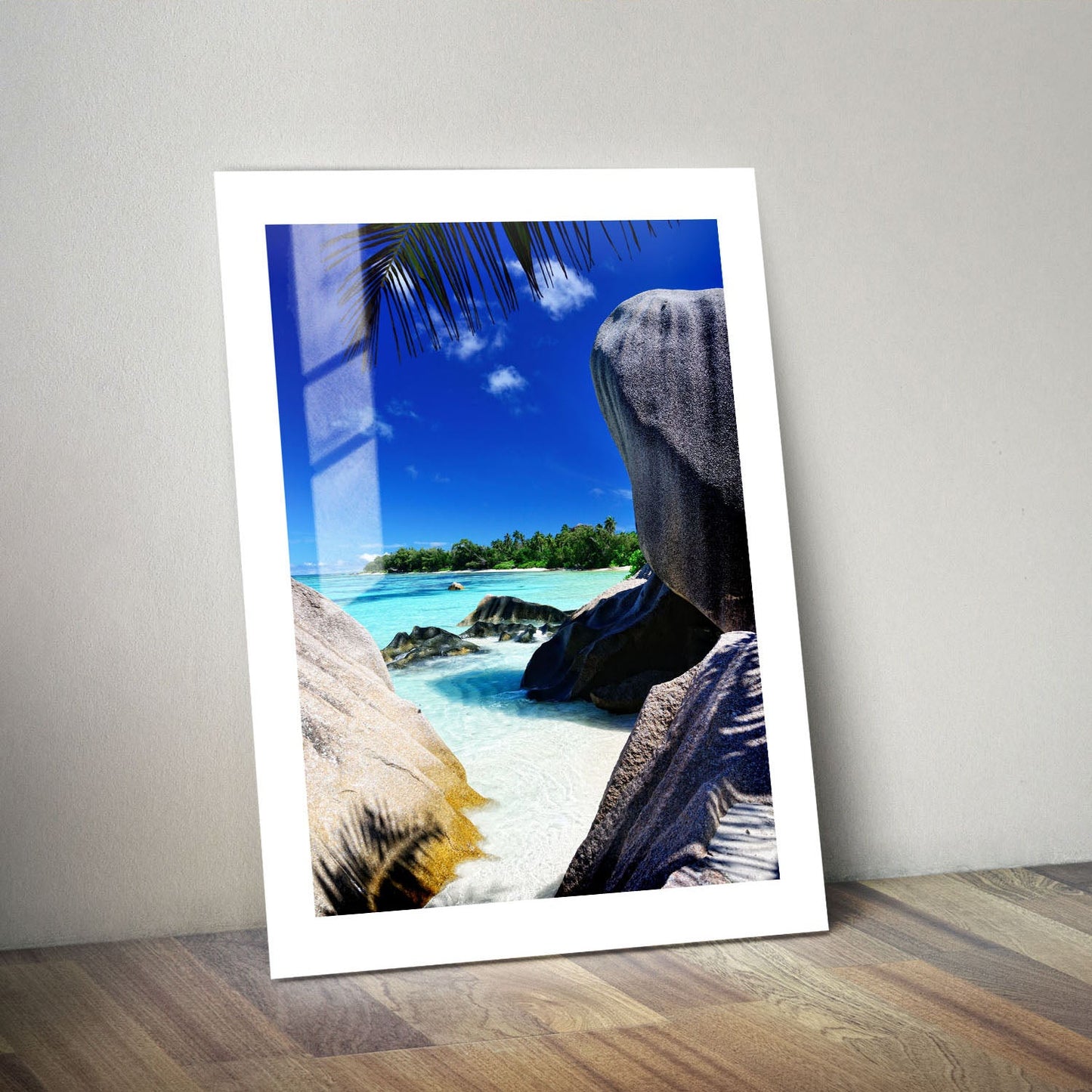 Wes Co Gallery Metal Poster Serene Coastal Escape 24" x 36" Home Goods - Coastal Border or edge to edge Metal Art Print