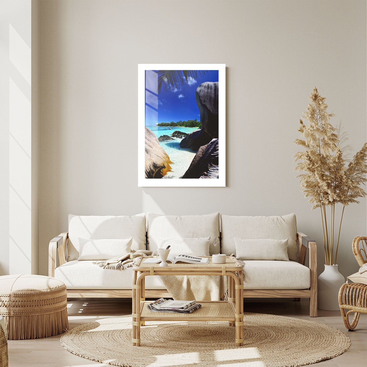 Wes Co Gallery Metal Poster Serene Coastal Escape 24" x 36" Home Goods - Coastal Border or edge to edge Metal Art Print