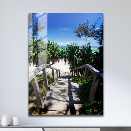 Wes Co Gallery Metal Poster Pathway to Paradise 11" x 17" Home Goods - Photography Border or edge to edge Metal Art Print