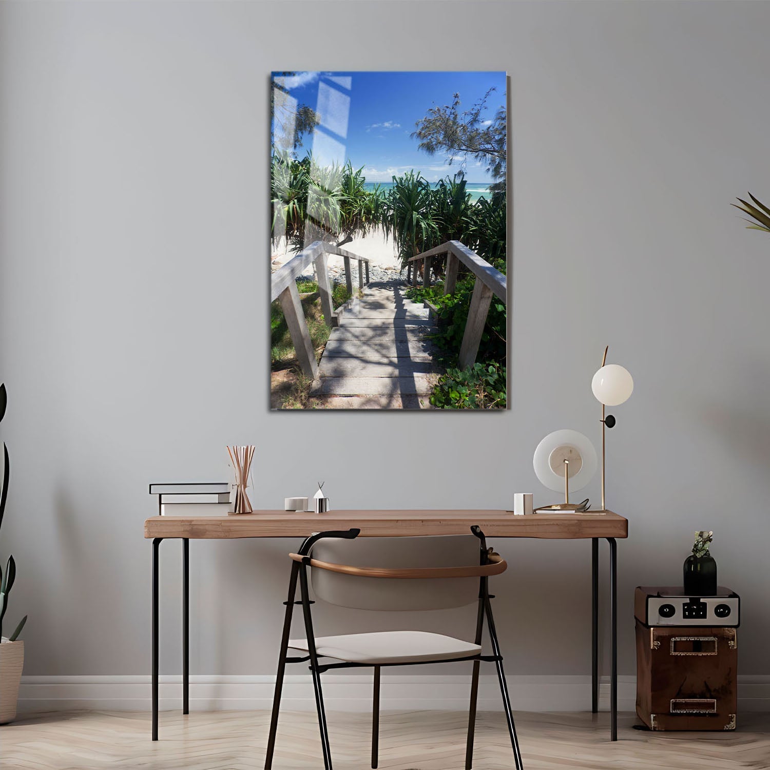 Wes Co Gallery Metal Poster Pathway to Paradise 11" x 17" Home Goods - Photography Border or edge to edge Metal Art Print