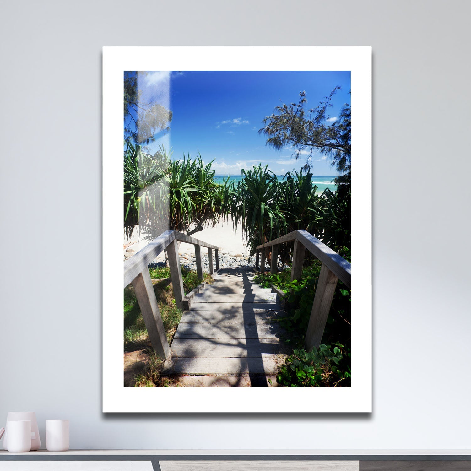 Wes Co Gallery Metal Poster Pathway to Paradise 16" x 24" Home Goods - Photography Border or edge to edge Metal Art Print