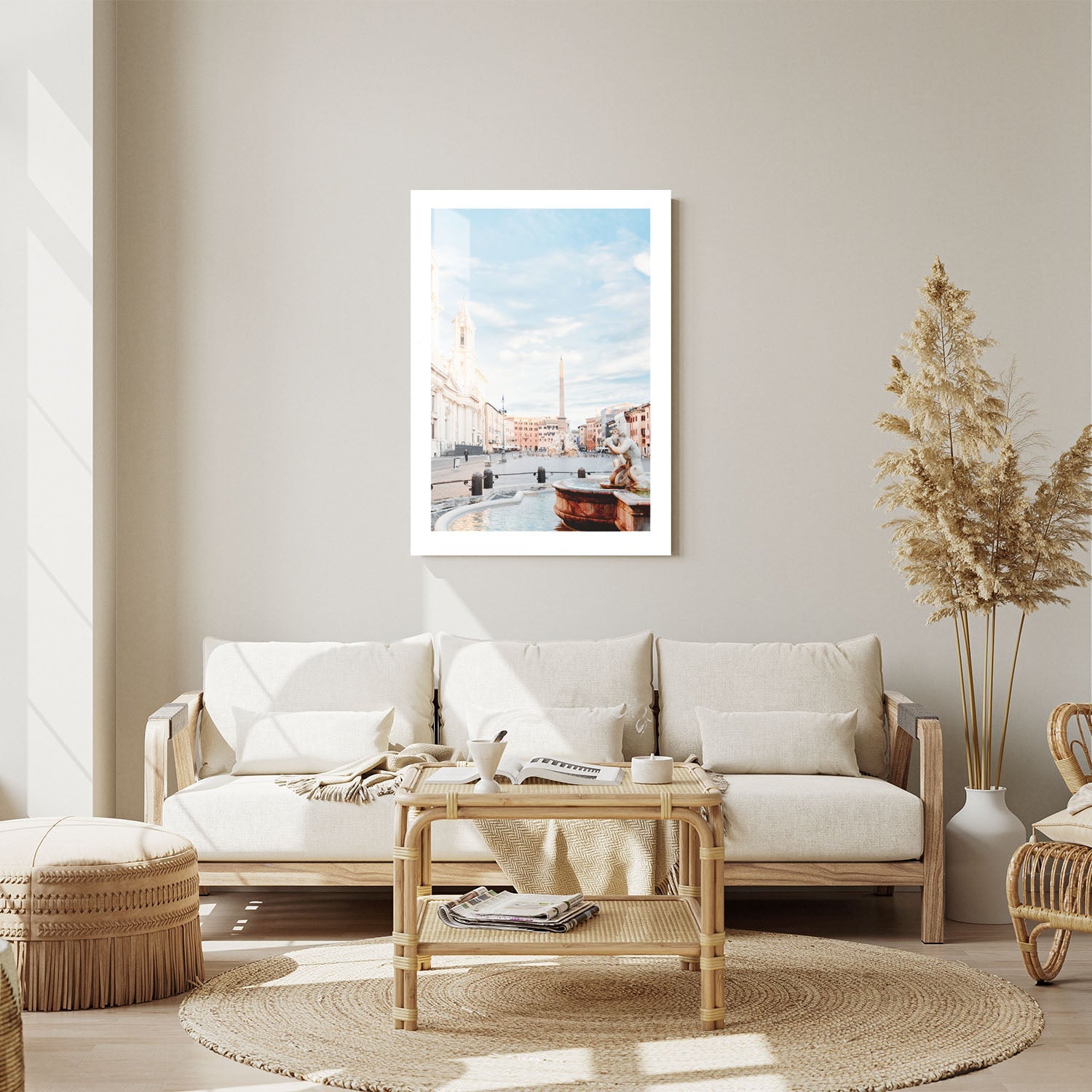 Wes Co Gallery Metal Poster Serene Piazza at Dawn 24" x 36" Home Goods - Photography Border or edge to edge Metal Art Print