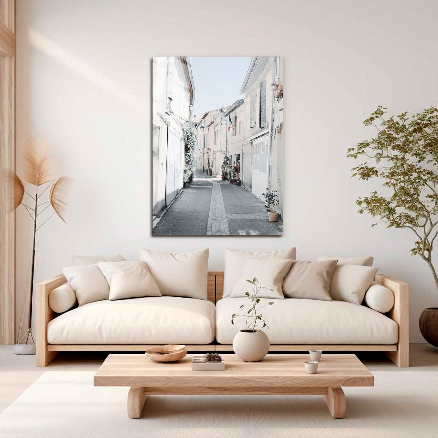 Wes Co Gallery Metal Poster Quiet French Village 11" x 17" Home Goods - Travels Border or edge to edge Metal Art Print