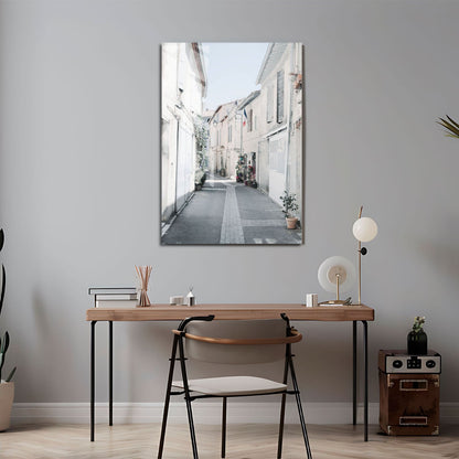 Wes Co Gallery Metal Poster Quiet French Village 11" x 17" Home Goods - Travels Border or edge to edge Metal Art Print