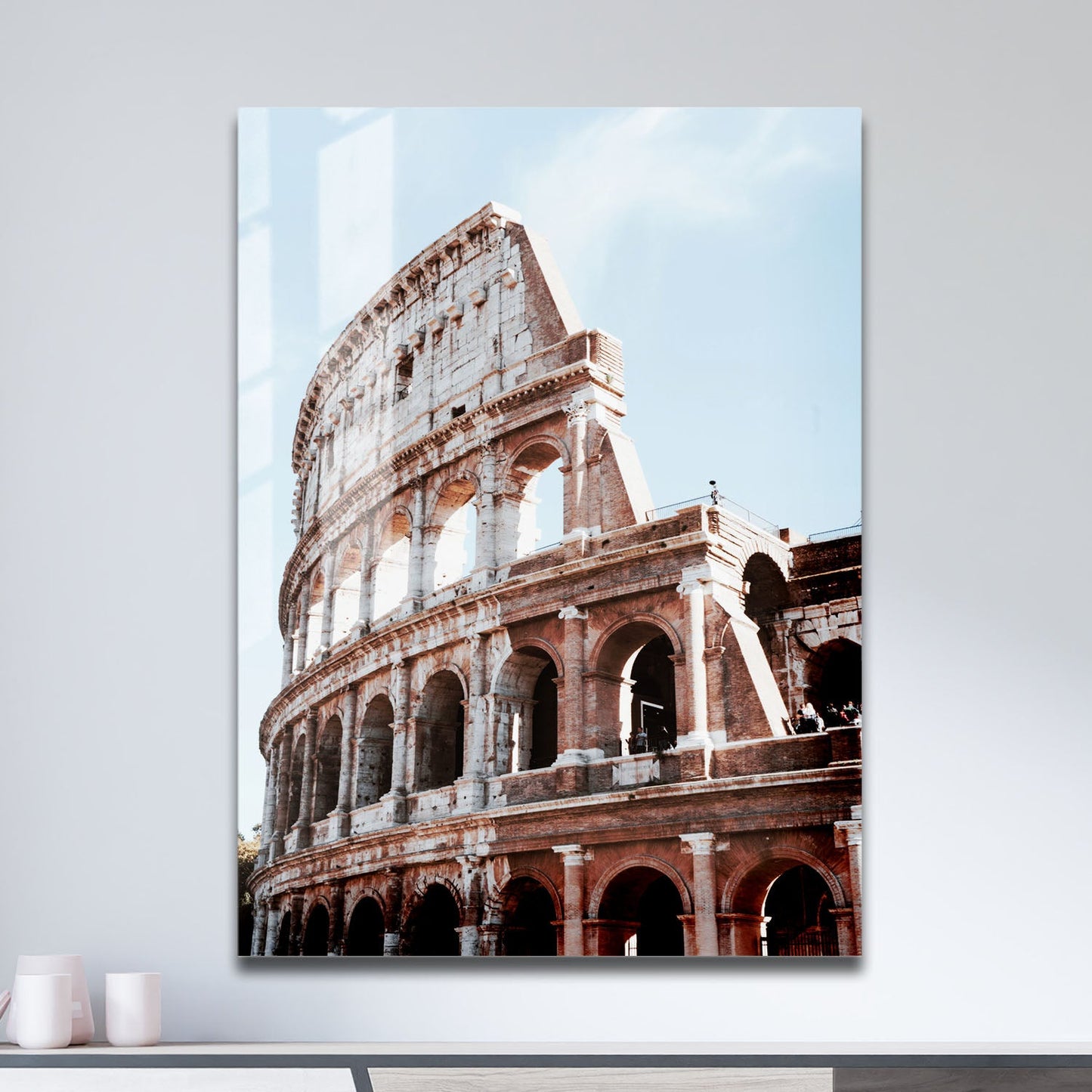 Wes Co Gallery Metal Poster Ancient Roman Colosseum 11" x 17" Home Goods - Travels Border or edge to edge Metal Art Print