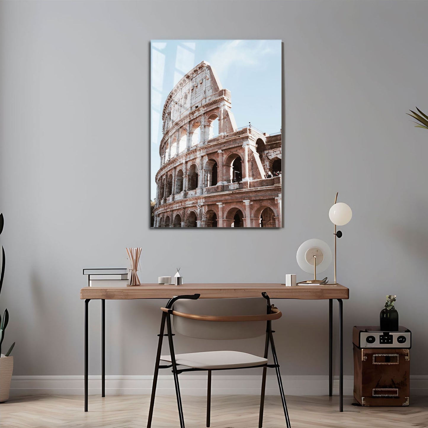 Wes Co Gallery Metal Poster Ancient Roman Colosseum 11" x 17" Home Goods - Travels Border or edge to edge Metal Art Print