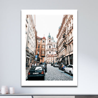 Wes Co Gallery Metal Poster Charming Prague Streets 16" x 24" Home Goods - Travels Border or edge to edge Metal Art Print