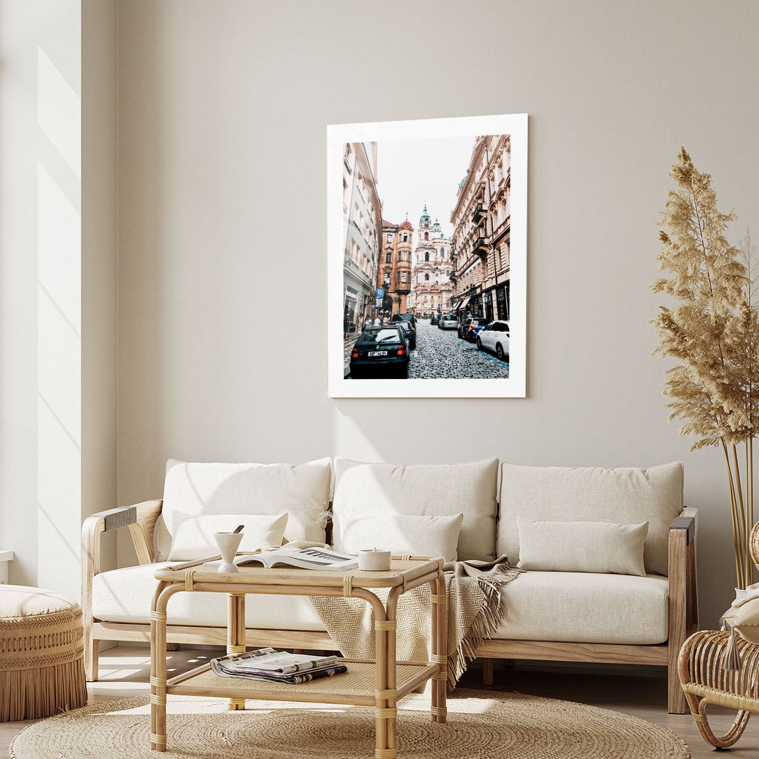 Wes Co Gallery Metal Poster Charming Prague Streets 16" x 24" Home Goods - Travels Border or edge to edge Metal Art Print