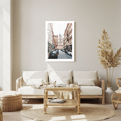 Wes Co Gallery Metal Poster Charming Prague Streets 24" x 36" Home Goods - Travels Border or edge to edge Metal Art Print