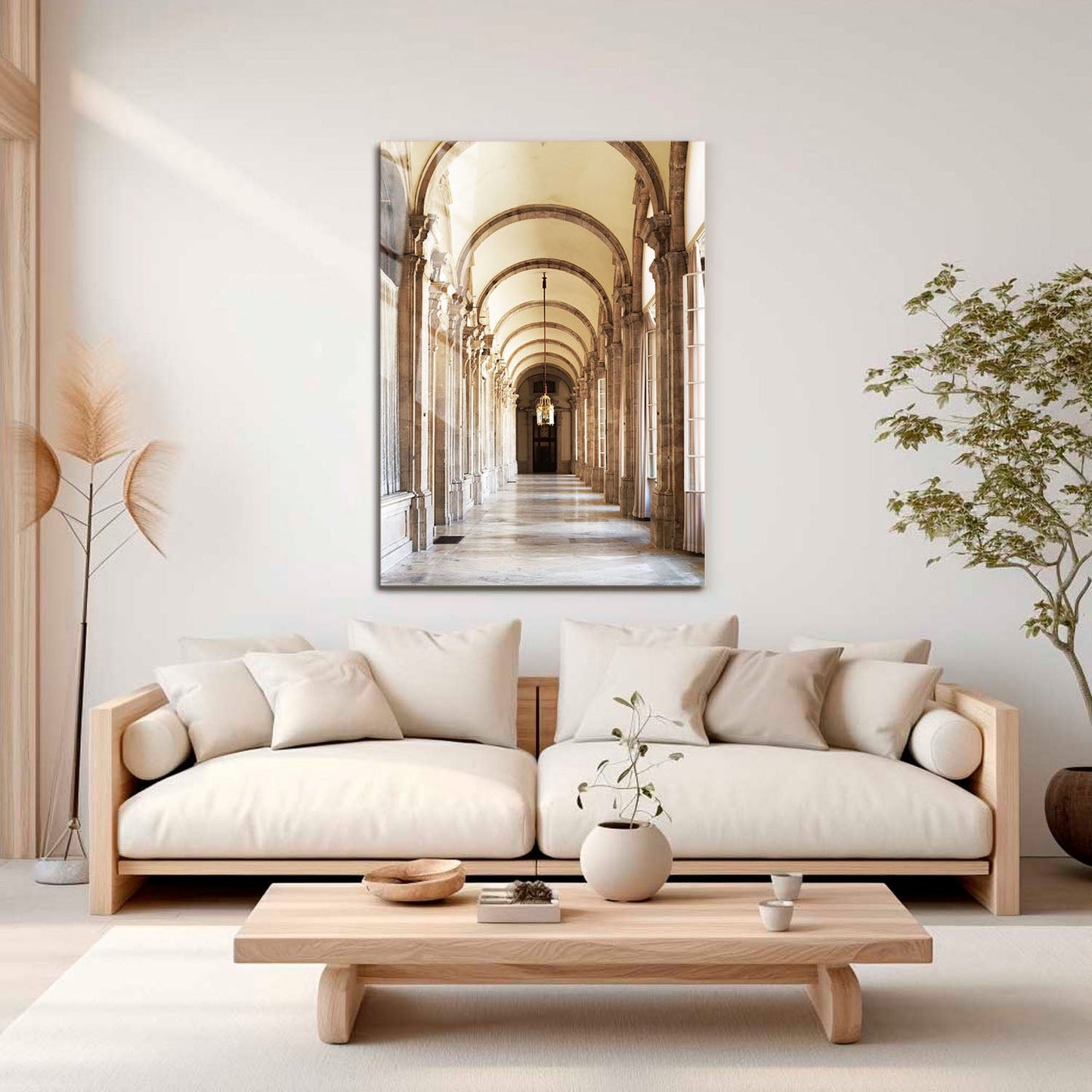 Wes Co Gallery Metal Poster Majestic Corridor Arches 11" x 17" Home Goods - Photography Border or edge to edge Metal Art Print