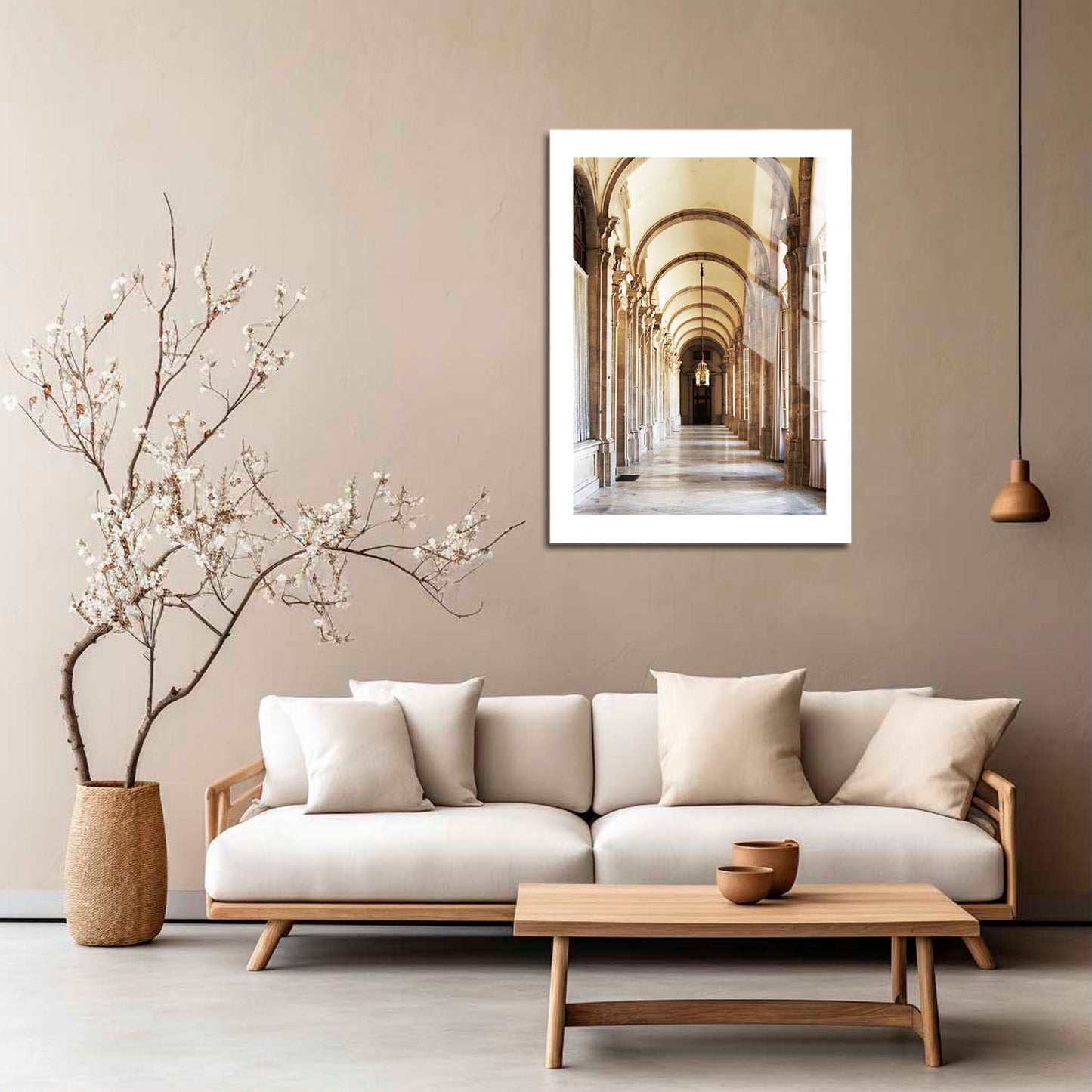 Wes Co Gallery Metal Poster Majestic Corridor Arches 16" x 24" Home Goods - Photography Border or edge to edge Metal Art Print