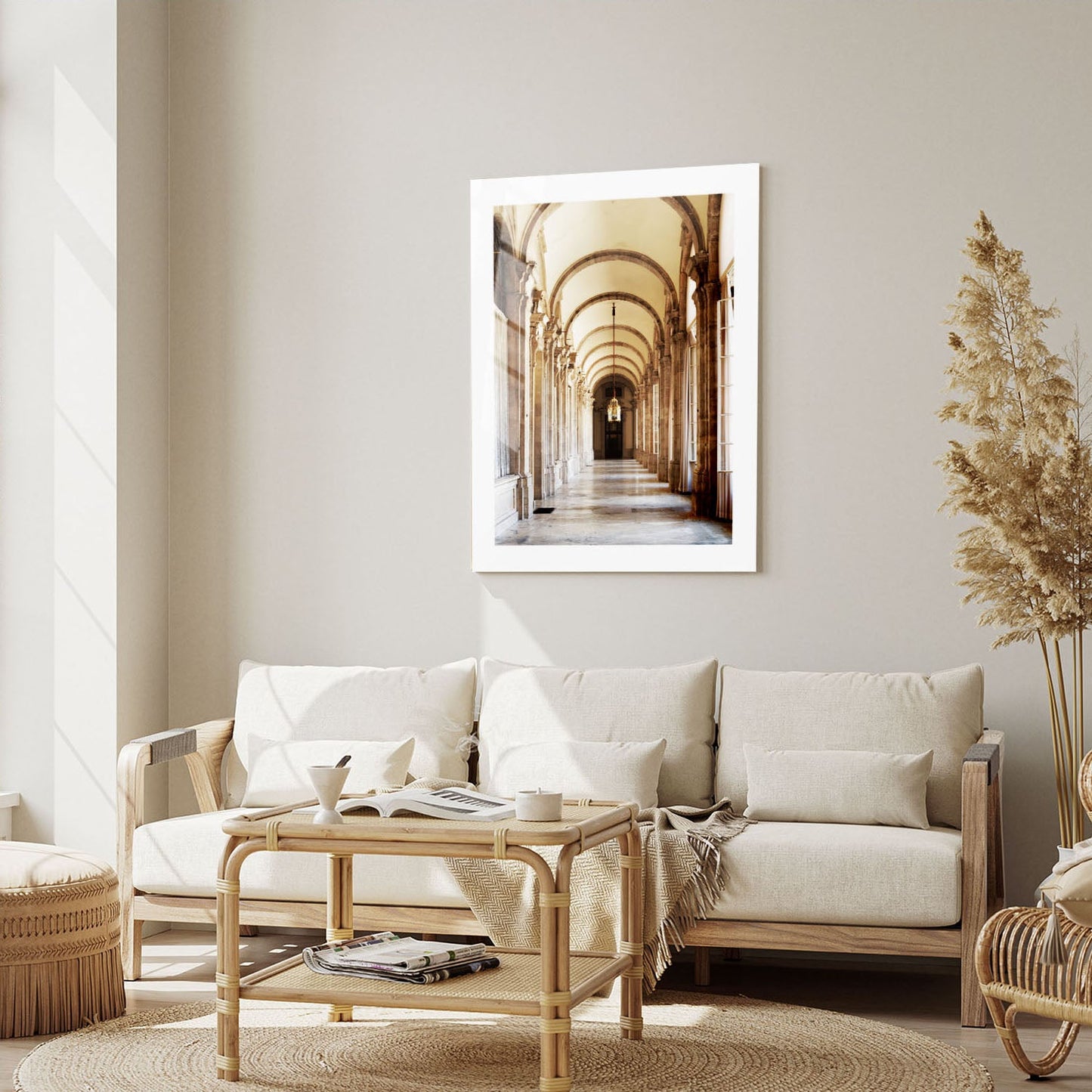 Wes Co Gallery Metal Poster Majestic Corridor Arches 16" x 24" Home Goods - Photography Border or edge to edge Metal Art Print