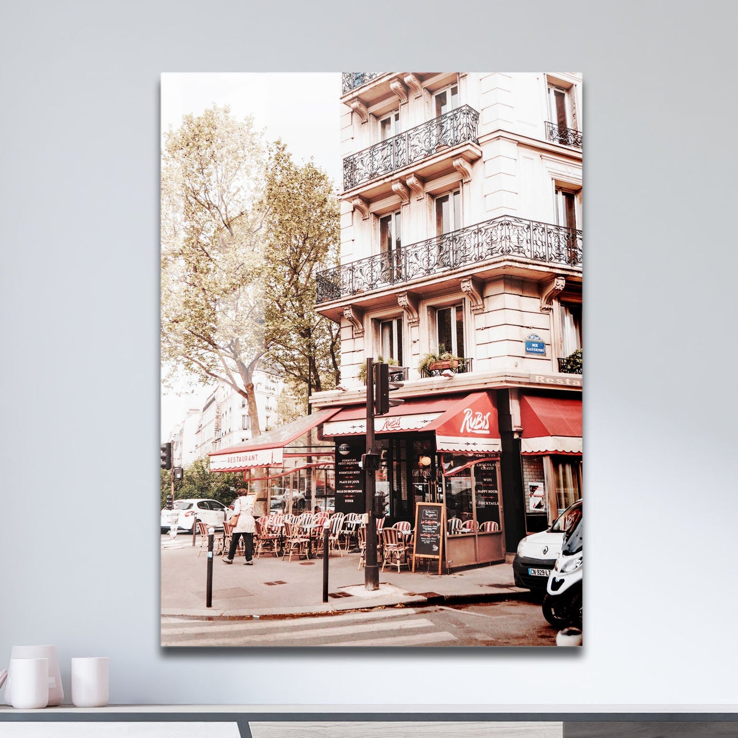 Wes Co Gallery Metal Poster Parisian Days 11" x 17" Home Goods - Travels Border or edge to edge Metal Art Print