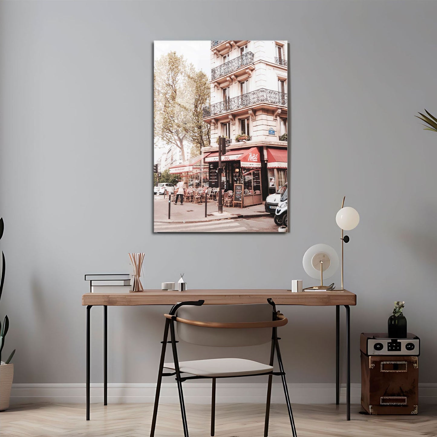 Wes Co Gallery Metal Poster Parisian Days 11" x 17" Home Goods - Travels Border or edge to edge Metal Art Print