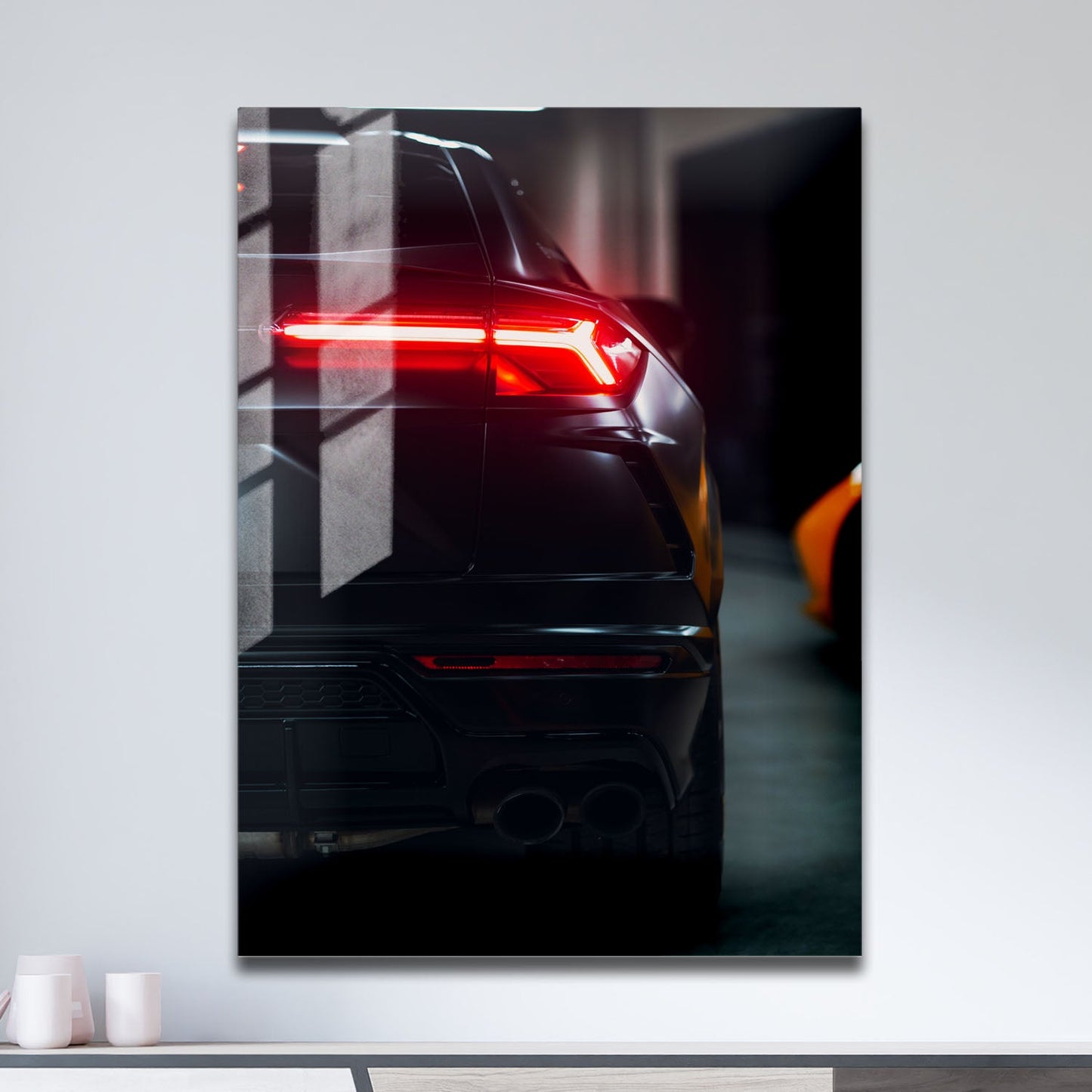 Wes Co Gallery Metal Poster Black Urus Super Car 11" x 17" Home Goods - Cars Border or edge to edge Metal Art Print