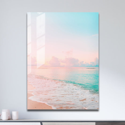 Wes Co Gallery Metal Poster Pastel Shores 11" x 17" Home Goods - Coastal Border or edge to edge Metal Art Print