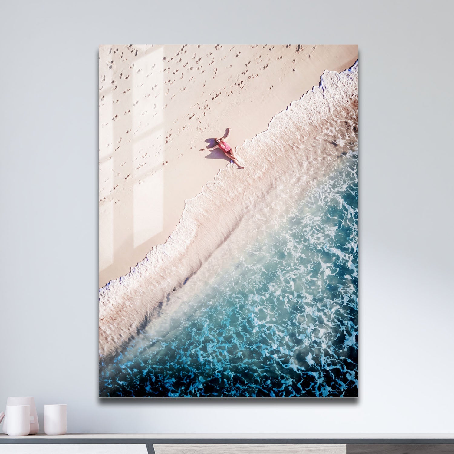 Wes Co Gallery Metal Poster Beachside Bliss 11" x 17" Home Goods - Coastal Border or edge to edge Metal Art Print