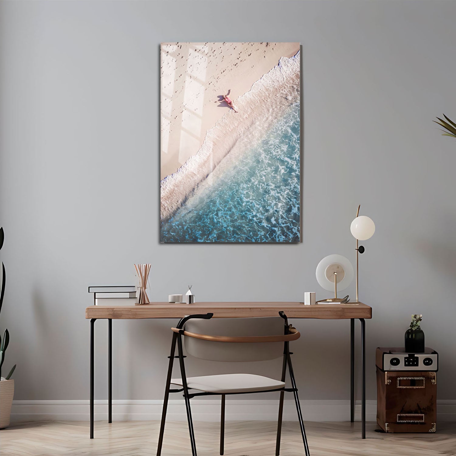 Wes Co Gallery Metal Poster Beachside Bliss 11" x 17" Home Goods - Coastal Border or edge to edge Metal Art Print