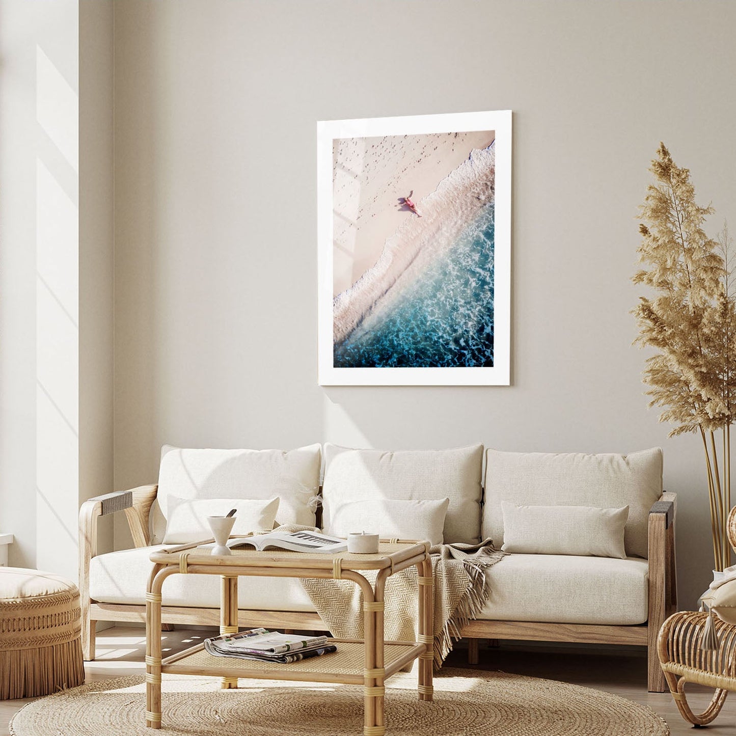 Wes Co Gallery Metal Poster Beachside Bliss 16" x 24" Home Goods - Coastal Border or edge to edge Metal Art Print