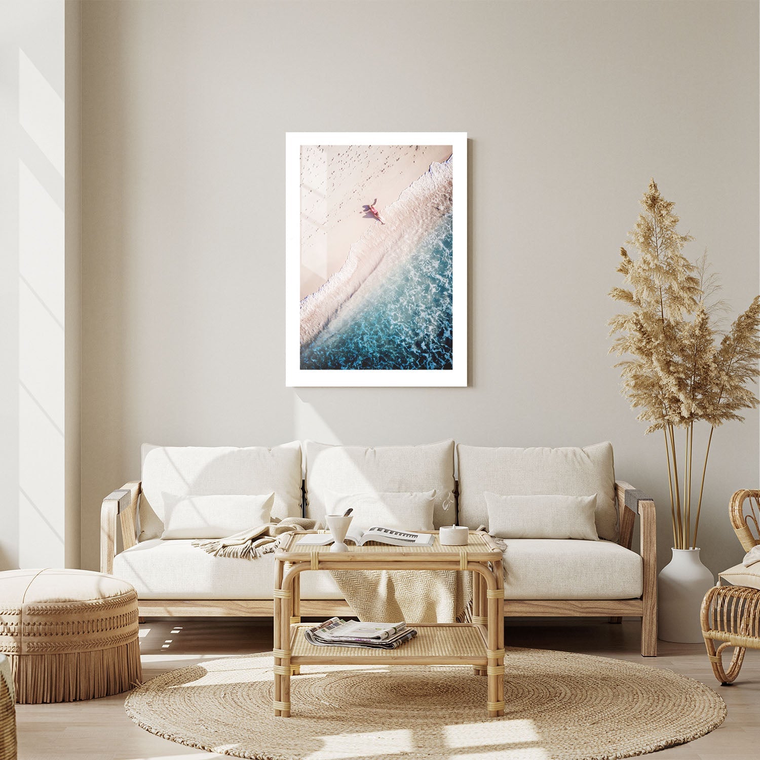 Wes Co Gallery Metal Poster Beachside Bliss 24" x 36" Home Goods - Coastal Border or edge to edge Metal Art Print