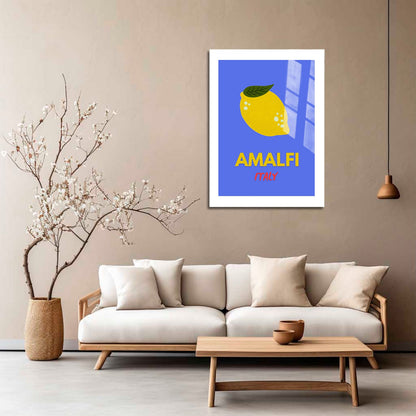 Wes Co Gallery Metal Poster Amalfi Italy 5" x 7" Home Goods - Illustrations White border only Metal Art Print