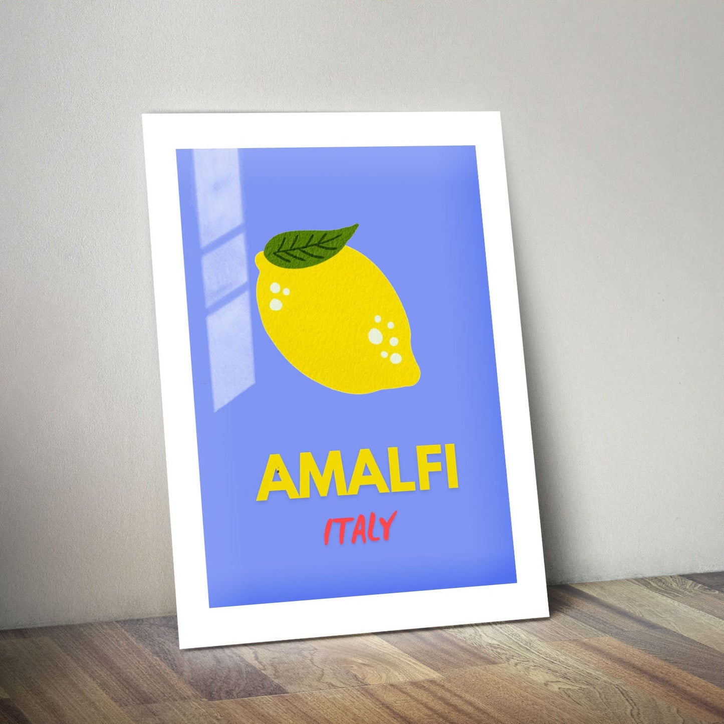 Wes Co Gallery Metal Poster Amalfi Italy 11" x 14" Home Goods - Illustrations White border only Metal Art Print