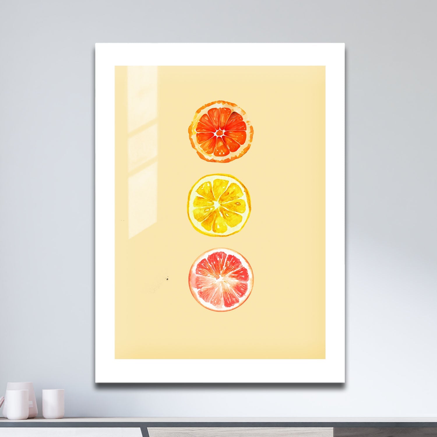 Wes Co Gallery Metal Poster Citron 11" x 17" Home Goods - Illustrations White border only Metal Art Print