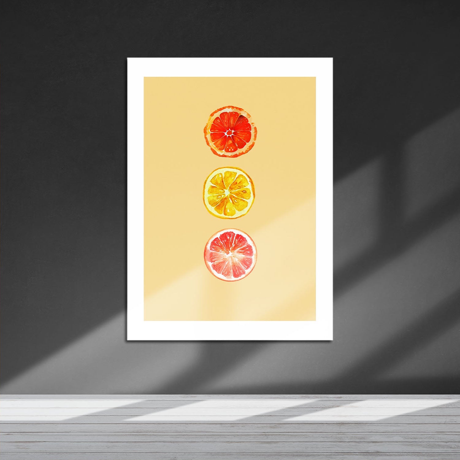 Wes Co Gallery Metal Poster Citron 16" x 24" Home Goods - Illustrations White border only Metal Art Print