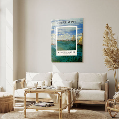 Wes Co Gallery Metal Poster Regatta At Sainte-Adresse Profile by Claude Monet 5" x 7" Home Goods - Artist Edge to edge Metal Art Print