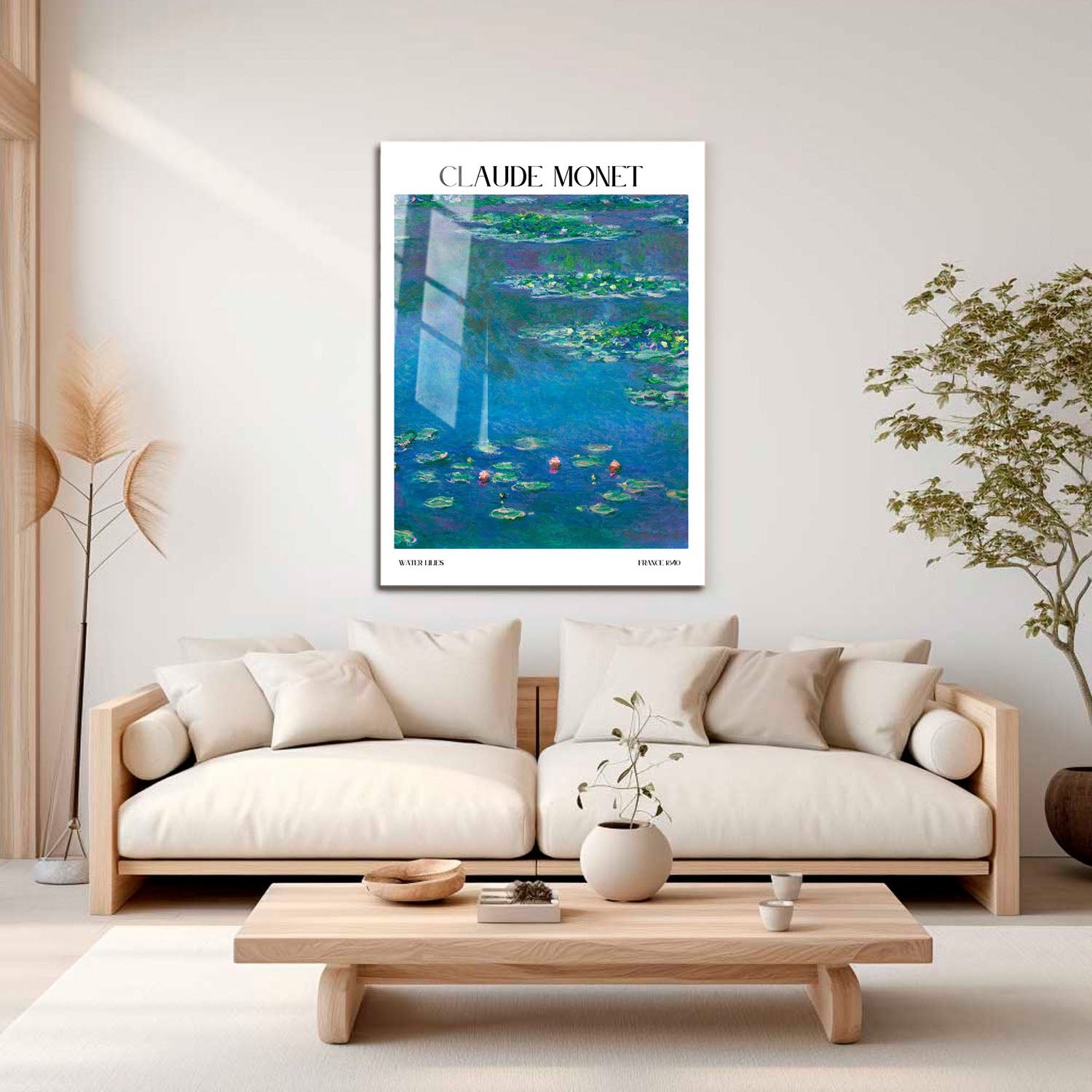 Wes Co Gallery Metal Poster Water Lilies by Claude Monet 16" x 24" Home Goods - Artist Edge to edge Metal Art Print