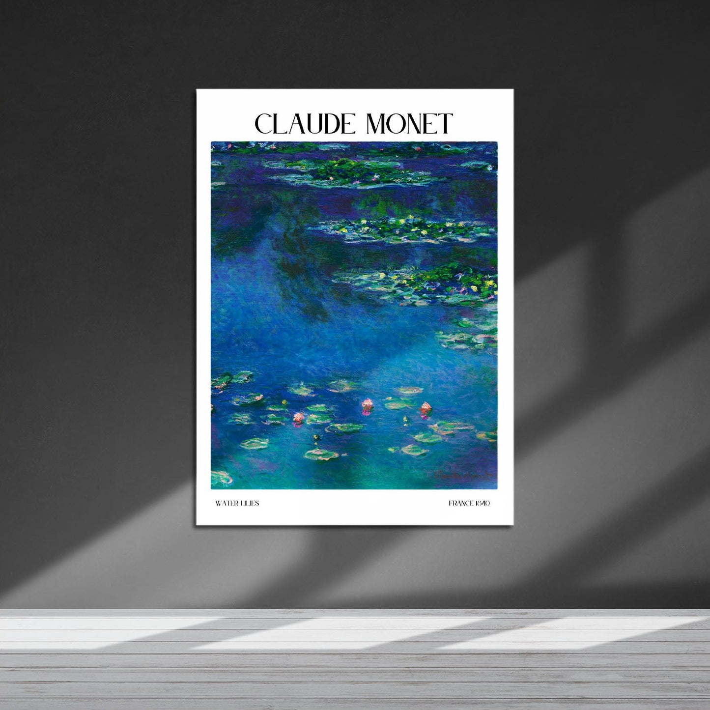 Wes Co Gallery Metal Poster Water Lilies by Claude Monet 16" x 24" Home Goods - Artist Edge to edge Metal Art Print