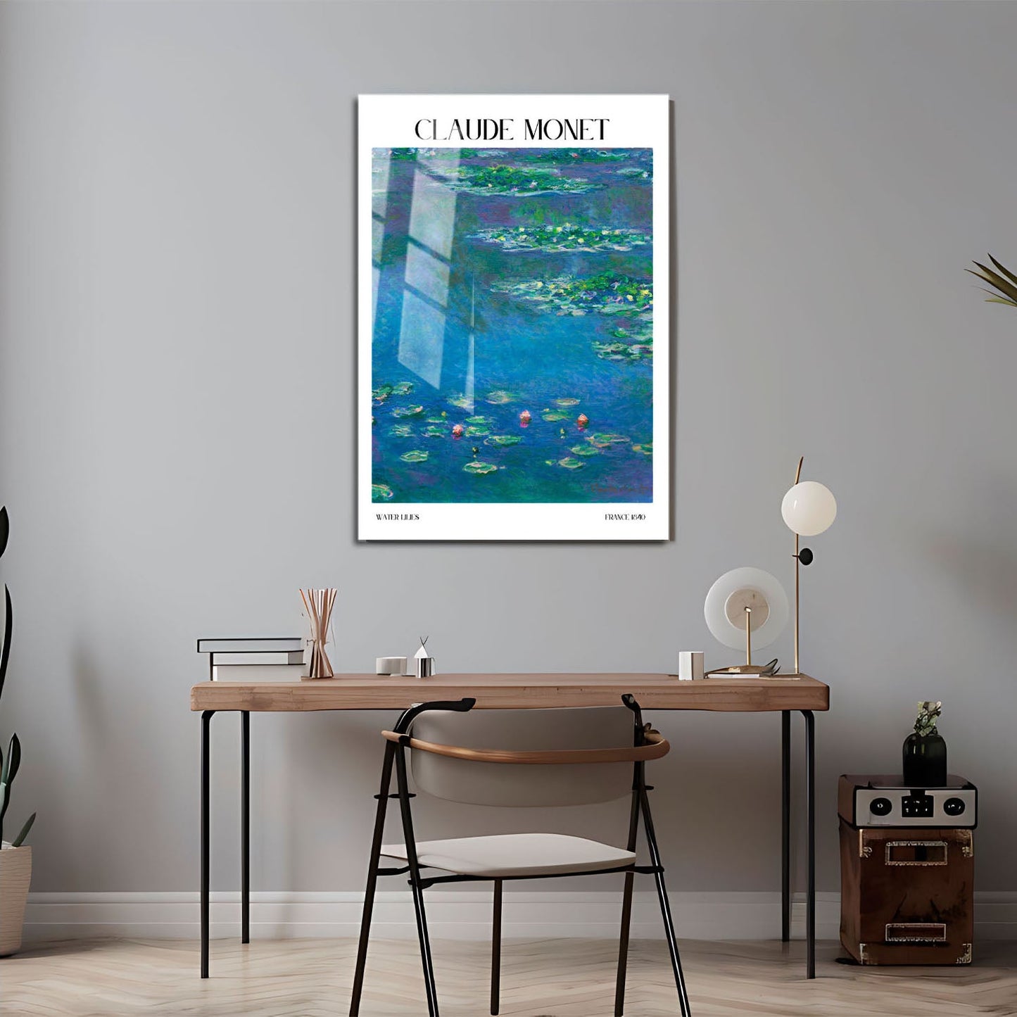 Wes Co Gallery Metal Poster Water Lilies by Claude Monet 24" x 36" Home Goods - Artist Edge to edge Metal Art Print