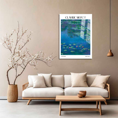 Wes Co Gallery Metal Poster Water Lilies by Claude Monet 5" x 7" Home Goods - Artist Edge to edge Metal Art Print