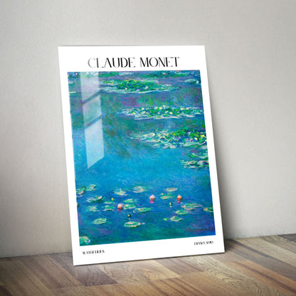 Wes Co Gallery Metal Poster Water Lilies by Claude Monet 11" x 14" Home Goods - Artist Edge to edge Metal Art Print