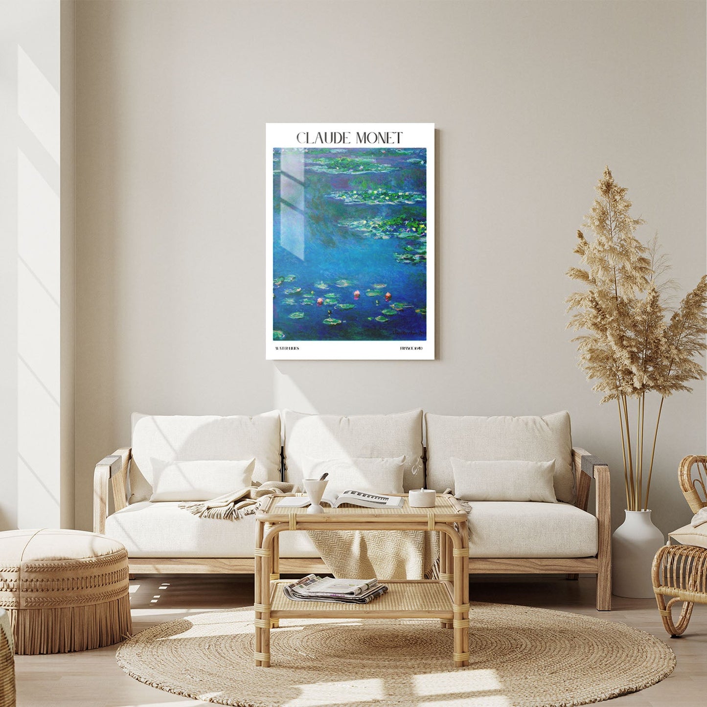 Wes Co Gallery Metal Poster Water Lilies by Claude Monet 11" x 14" Home Goods - Artist Edge to edge Metal Art Print