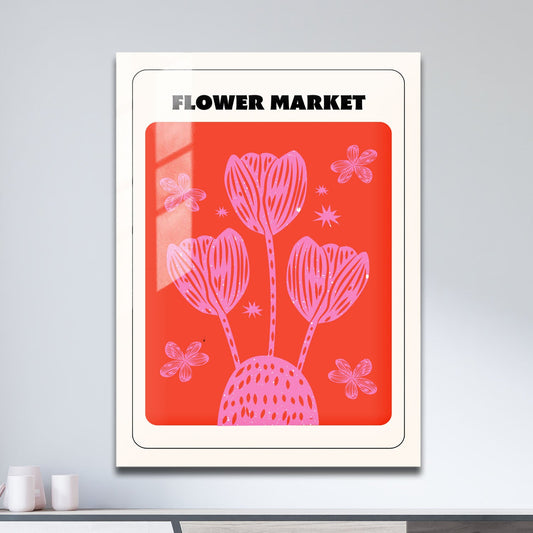 Wes Co Gallery Metal Poster Flower Market 11" x 17" Home Goods - Illustrations Edge to edge Metal Art Print