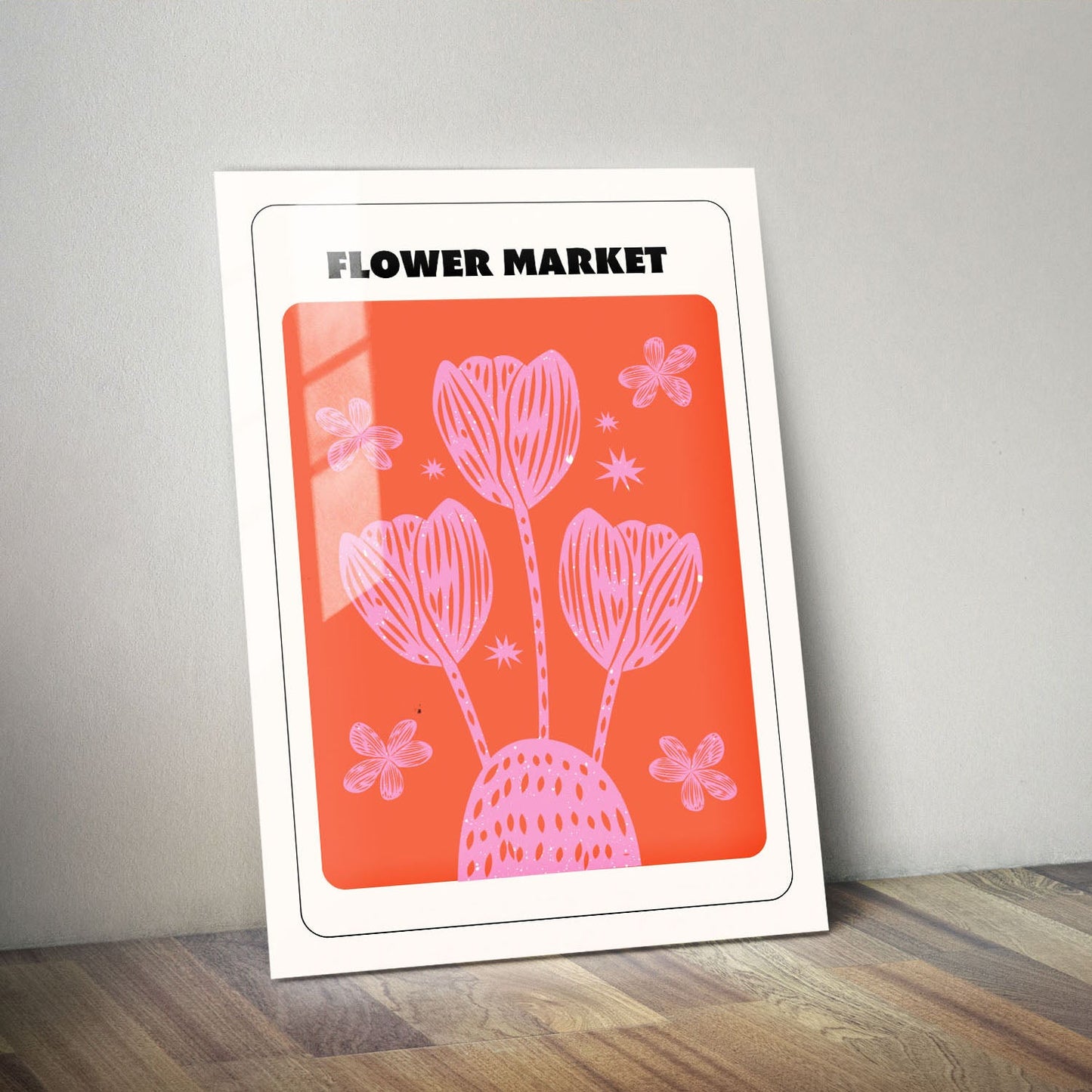 Wes Co Gallery Metal Poster Flower Market 11" x 14" Home Goods - Illustrations Edge to edge Metal Art Print