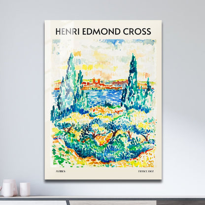 Wes Co Gallery Metal Poster Antibes by Henri-Edmond Cross 11" x 17" Home Goods - Artist Edge to edge Metal Art Print