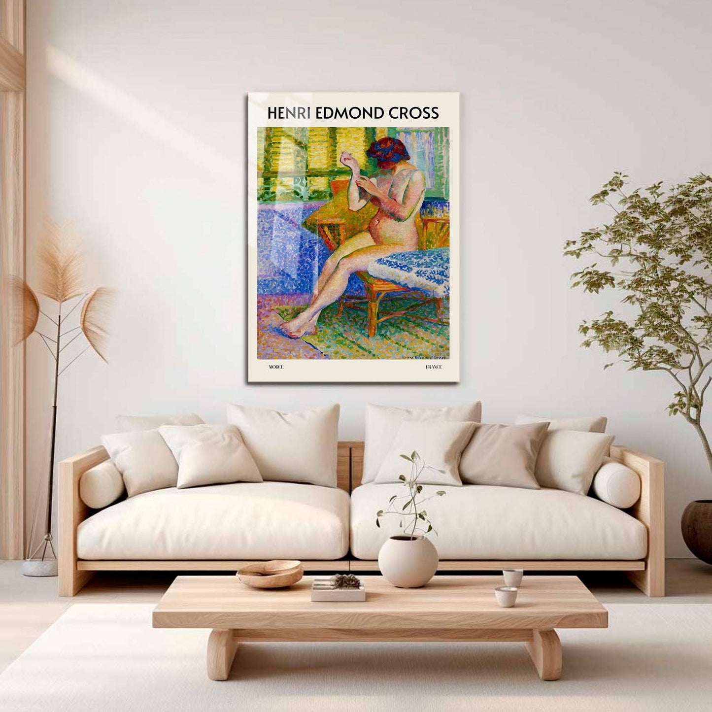 Wes Co Gallery Metal Poster Model by Henri-Edmond Cross 16" x 24" Home Goods - Artist Edge to edge Metal Art Print