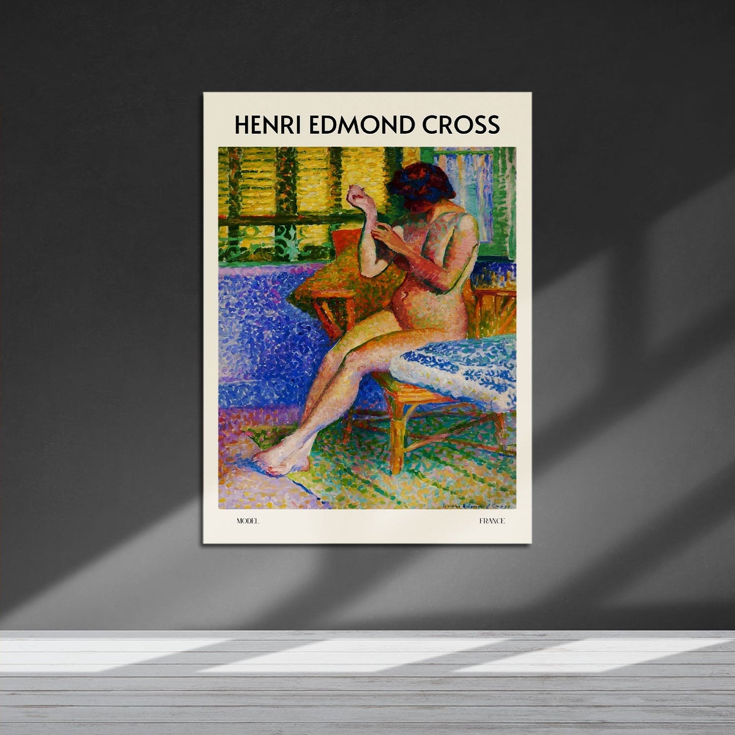 Wes Co Gallery Metal Poster Model by Henri-Edmond Cross 16" x 24" Home Goods - Artist Edge to edge Metal Art Print