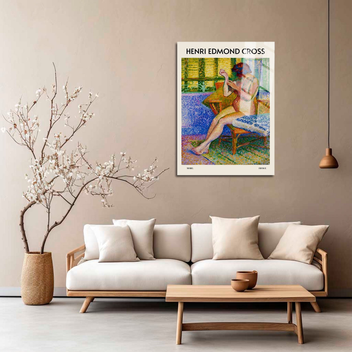 Wes Co Gallery Metal Poster Model by Henri-Edmond Cross 5" x 7" Home Goods - Artist Edge to edge Metal Art Print